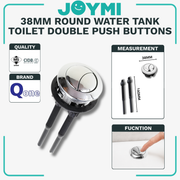 QONE Universal 38MM Round Dual Type Toilet Flush Push Button Toilet Flush Button Replacement