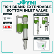 CJ FISH BRAND Toilet Water Tank Adjustable Compact Bottom Inlet Valve Toilet Cistern Flushing Fill Valve