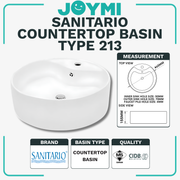Sanitario Countertop Ceramic White Premium Polished Basin Toilet Art Style Basin Toilet Sink Basin ALMERIA213