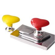 C&C Love Heart Shaped Toilet Tank Button Presser Water Press Flush Button Drawer Door Knob Handle